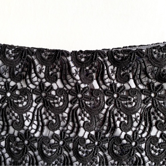 Vintage Ann Taylor Petite Elegant Black Lace Pencil Skirt - Picture 7 of 9